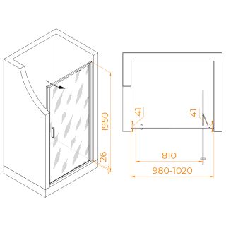 Душевая дверь RGW SV-05 70320510-151 100см хром